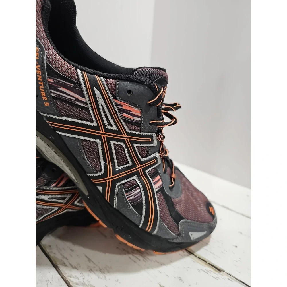 ASICS GEL Venture 5 Orange Grey mens Running Shoes Low Top Sneakers Size 13 US